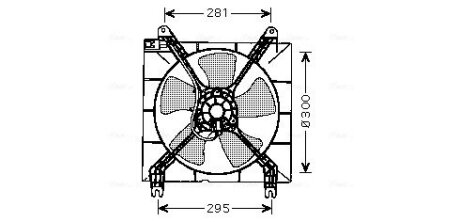 Вентилятор охолодження радіатора AVA QUALITY COOLING DW7507