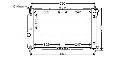 Радиатор охлаждения chevrolet aveo (t250, t255) (05-) 1.4 i 16v (ava) AVA QUALITY COOLING DWA2067