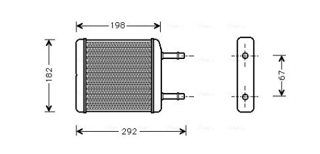 Теплообменник, отопление салона AVA QUALITY COOLING DWA6024