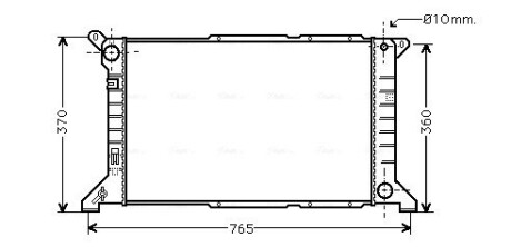 Радиатор, охлаждение двигателя AVA QUALITY COOLING FD2204