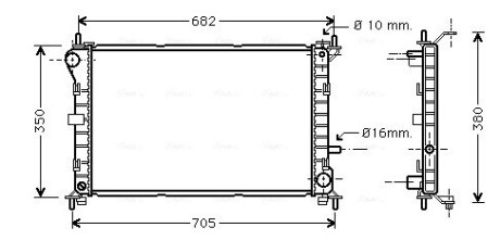 Радиатор, охлаждение двигателя AVA QUALITY COOLING FD2264