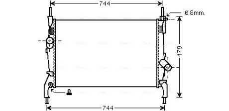 Радиатор, охлаждение двигателя AVA QUALITY COOLING FD2404