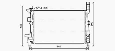 Радіатор, Система охолодження двигуна AVA QUALITY COOLING FD2578