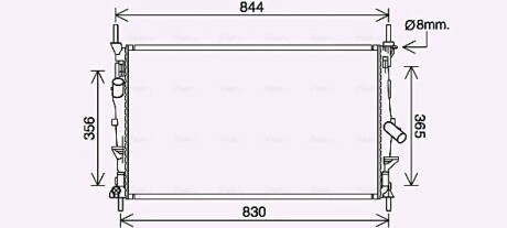 Радиатор, Система охлаждения двигателя AVA QUALITY COOLING FD2628