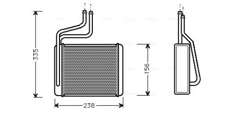 Радиатор отопителя Ford Mondeo (00-) AVA AVA QUALITY COOLING FD6286