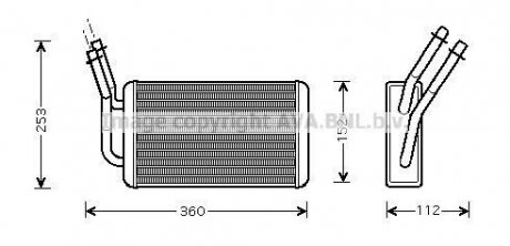 Радиатор отопителя салона Ford Tranzit 00>06 AVA QUALITY COOLING FD6316 (фото 1)