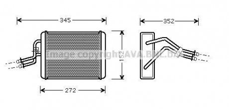 Радиатор отопителя салона Ford Tranzit 00>06 AC+ AVA QUALITY COOLING FD6317 (фото 1)