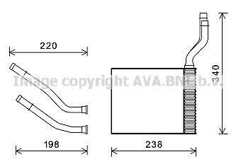 Радиатор отопителя салона Ford Mondeo IV Galaxy S-max AC+ AVA AVA QUALITY COOLING FD6464