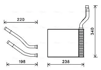 Радиатор отопителя салона Ford Mondeo IV Galaxy S-max AC+ AVA AVA QUALITY COOLING FD6464