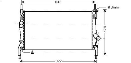 Радиатор охлаждения двигателя Ford Transit, Transit Tourneo (06-14) AVA AVA QUALITY COOLING FDA2405