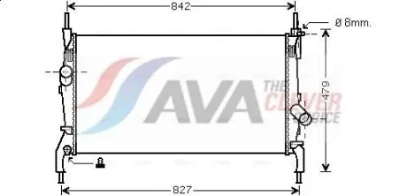 Радиатор охлаждения двигателя Ford Transit, Transit Tourneo (06-14) AVA AVA QUALITY COOLING FDA2405