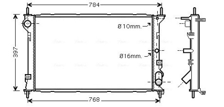 Радиатор охлаждения двигателя trans conn 18i/18tdci 04- (ava) AVA QUALITY COOLING FDA2411