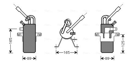 Осушувач кондиціонера Ford Tranzit Connect 02>13 1.8 Di 1,8TDCI MT AVA AVA QUALITY COOLING FDD374