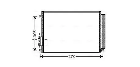 Радиатор кондиционера fiat 300/500/ford ka/lancia ypsilon 0.9-1.4 07- AVA QUALITY COOLING FT5347D