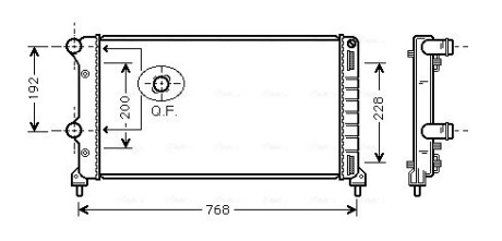 Радиатор, охлаждение двигателя AVA QUALITY COOLING FTA2250