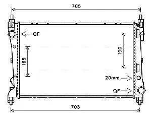 Радиатор охлаждения fiat doblo (выр-во ava) AVA QUALITY COOLING FTA2449