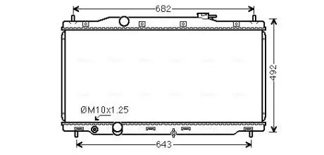 Радиатор, Система охлаждения двигателя AVA QUALITY COOLING HD2307