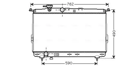 Радіатор охолодження hyundai sonata iv(ef) (98-) (ava) AVA QUALITY COOLING HY2106