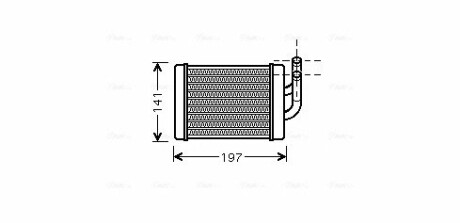 Радіатор обігрівача Hyundai H-100, Porter 2.5D (94-) AVA AVA QUALITY COOLING HY6158 (фото 1)