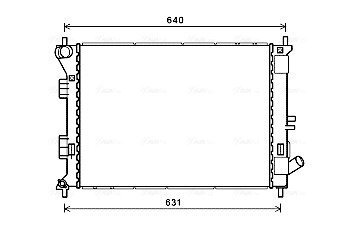 Радіатор охолодження двигуна Hyundai Elantra (11-15), I30 (12-)/KIA Ceed (12-18), Cerato (13-) AVA AVA QUALITY COOLING HYA2335