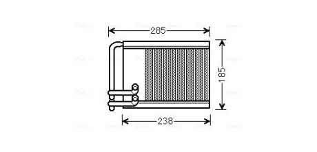 Теплообмінник, опалення салону AVA QUALITY COOLING HYA6317