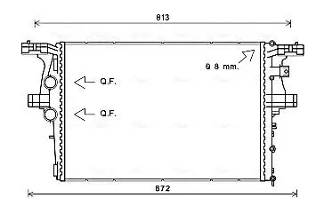 Радиатор, охлаждение двигателя AVA QUALITY COOLING IV2126