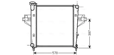 Радиатор, охлаждение двигателя AVA QUALITY COOLING JE2042