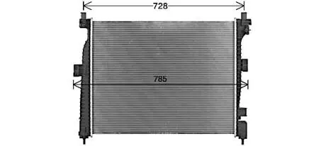 Радиатор охлаждения двигателя Jeep Grand Cherokee (10-) 3,0d 3,6i AVA AVA QUALITY COOLING JE2088