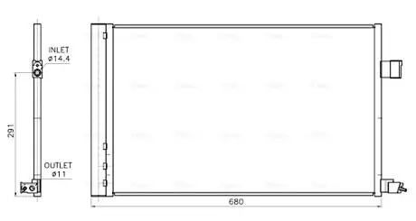 Радиатор кондиционера (с осушителем) AVA QUALITY COOLING JE5090D
