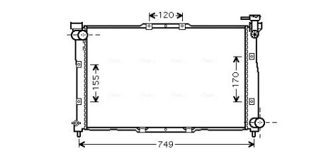 Радіатор охолодження kia clarus (96-) (ava) AVA QUALITY COOLING KA2039