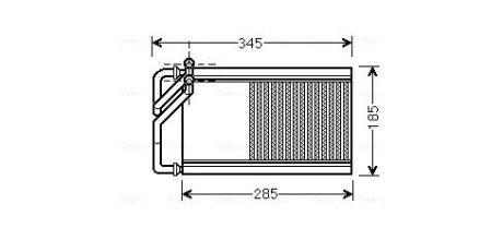 Теплообмінник, Система опалення салону AVA QUALITY COOLING KA6125 (фото 1)