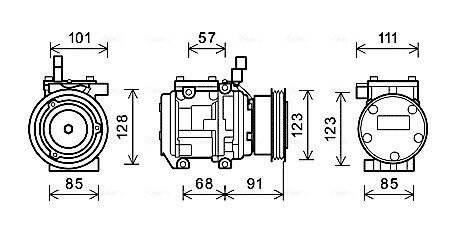 Компресор кондиціонера tucson/sportage iii 2.0i (ava) AVA QUALITY COOLING KAAK145