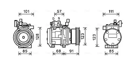 Компрессор кондиционера AVA QUALITY COOLING KAK145