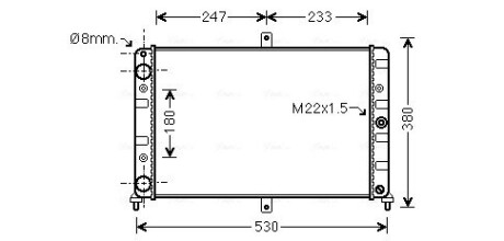 Радіатори вод. охолодж. ваз 2108/9 mt 87- (ava) AVA QUALITY COOLING LA2008