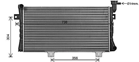 Радиатор охлаждения 21214 инж (алюм) (NISSENS) AVA AVA QUALITY COOLING LA2024