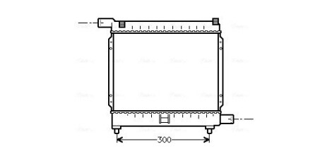 Радіатор охолодження двигуна w124/w201 mt 18/20/23-ac (ava) AVA QUALITY COOLING MS2039 (фото 1)