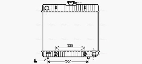 Радиатор охлаждения двигателя mb w123 23/28 at 76-85 (ava) AVA QUALITY COOLING MS2043