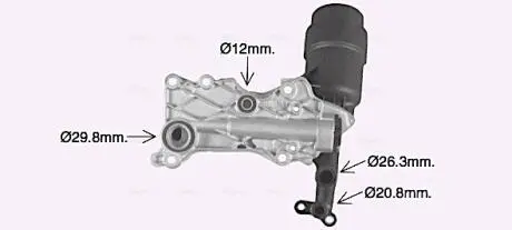 Радиатор масляный в сб. AVA QUALITY COOLING MS3741H