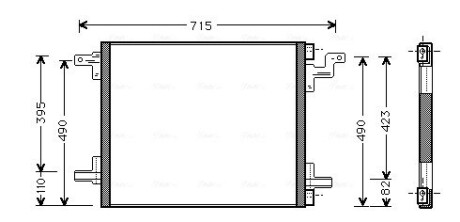 Радіатор кодиціонера AVA QUALITY COOLING MS5270