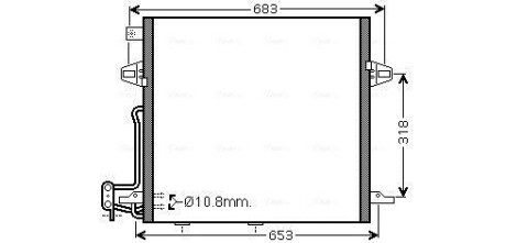 Конденсатор кондиционера mercedes gl,ml-class w 164 (06-) (ava) AVA QUALITY COOLING MS5406D