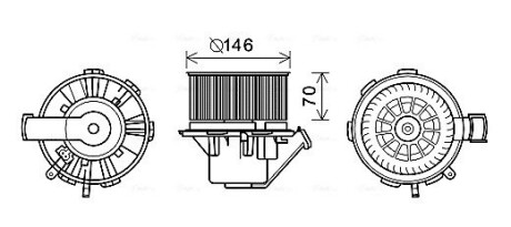 Вентилятор салона (ava) AVA QUALITY COOLING MS8648