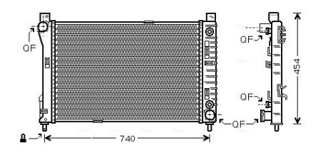 Радиатор, охлаждение двигателя AVA QUALITY COOLING MSA2286