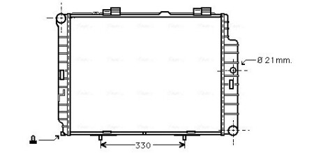 Радіатор, охолодження двигуна AVA QUALITY COOLING MSA2287