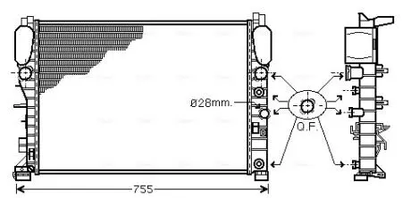 Радиатор охлаждения двигателя ava AVA QUALITY COOLING MSA2341