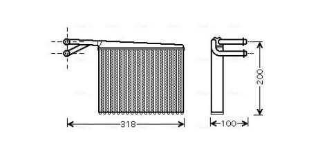 Теплообменник, отопление салона AVA QUALITY COOLING MSA6372