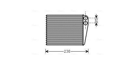 Радіатор обігрівача салону MB A-class 169 B-class 245, Mini Clubman Cooper Counr AVA QUALITY COOLING MSA6465