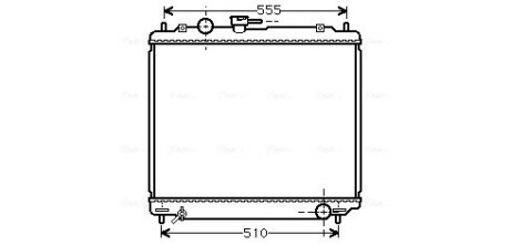 Радіатор, Система охолодження двигуна AVA QUALITY COOLING MT2109