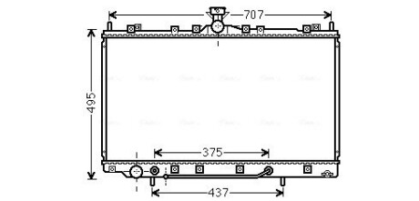 Радіатор охолодження двигуна Mitsubishi Grandis 2,4i AT 04>10 AVA AVA QUALITY COOLING MT2217