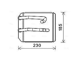Радіатор обігрівача салону Mitsubishi L200 (96-07) AVA AVA QUALITY COOLING MT6260