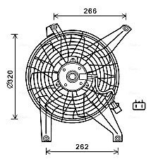 Вентилятор радиатора mitsubishi pajero (v60, 70) (00-) (ava) AVA QUALITY COOLING MT7528